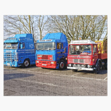 (Classic Commercial Lorries =1274) Jigsaw Puzzle Wooden 300-Piece for Adults Kids Seniors- Home Decor Family Activity Game Wall Art 38x26cm / 15x10inch Birthday Party Gift Toy