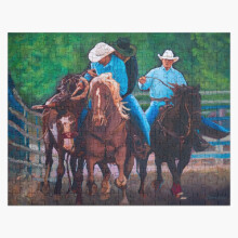 (Rodeo Cowboys=2339) Jigsaw Puzzle Wooden 300-Piece for Adults Kids Seniors- Home Decor Family Activity Game Wall Art 38x26cm / 15x10inch Birthday Party Gift Toy