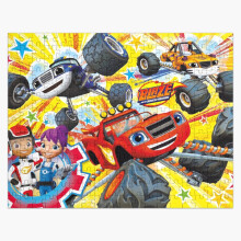 (Blaze and the Monster Machines Yellow=1904) Jigsaw Puzzle Wooden 300-Piece for Adults Kids Seniors- Home Decor Family Activity Game Wall Art 38x26cm / 15x10inch Birthday Party Gift Toy