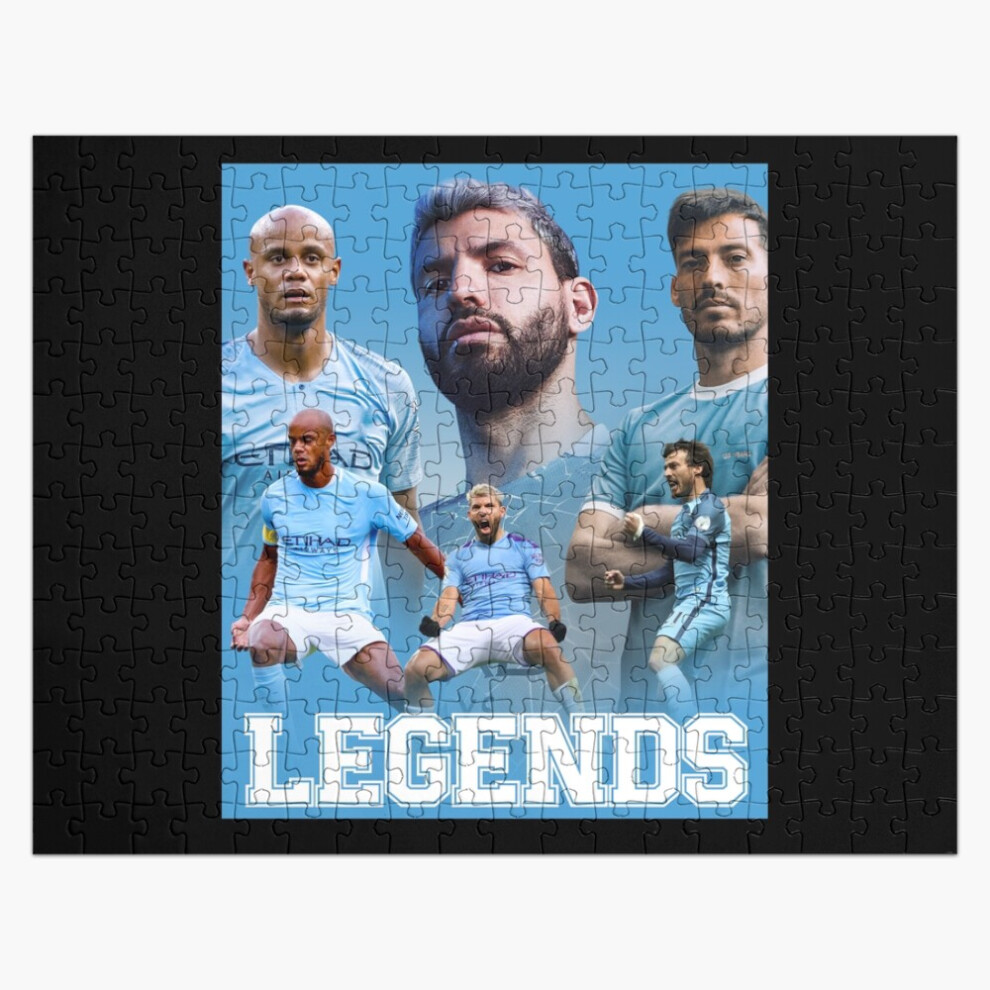 Bearlad (Manchester City Legends=1923) Jigsaw Puzzle Wooden 300-Piece For Adults Kids Seniors- Home Decor Family Activity Game Wall Art 38X26cm / 15X10inch Bi