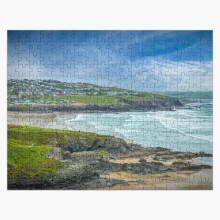 (Coastal Footpath to Polzeath=2849) Jigsaw Puzzle Wooden 300-Piece for Adults Kids Seniors- Home Decor Family Activity Game Wall Art 38x26cm / 15x10inch Birthday Party Gift Toy