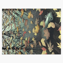(Escher - Three Worlds Colors=2871) Jigsaw Puzzle Wooden 300-Piece for Adults Kids Seniors- Home Decor Family Activity Game Wall Art 38x26cm / 15x10inch Birthday Party Gift Toy