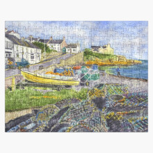 (Moelfre, Ynys Môn Anglesey=3399) Jigsaw Puzzle Wooden 300-Piece for Adults Kids Seniors- Home Decor Family Activity Game Wall Art 38x26cm / 15x10inch Birthday Party Gift Toy
