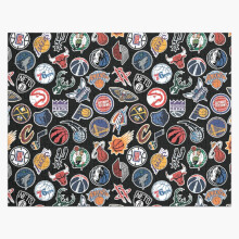 (NBA teams seamless pattern black=3108) Jigsaw Puzzle Wooden 300-Piece for Adults Kids Seniors- Home Decor Family Activity Game Wall Art 38x26cm / 15x10inch Birthday Party Gift Toy