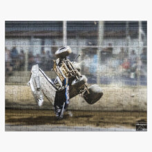 (Sprintcar crash at over 100mph=2958) Jigsaw Puzzle Wooden 300-Piece for Adults Kids Seniors- Home Decor Family Activity Game Wall Art 38x26cm / 15x10inch Birthday Party Gift Toy