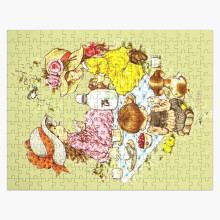 (Sarah Kay - Picnic with friends (Zombie color)=2972) Jigsaw Puzzle Wooden 300-Piece for Adults Kids Seniors- Home Decor Family Activity Game Wall Art 38x26cm / 15x10inch Birthday Party Gift Toy