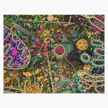 (Human Cell Detailed, Biologist Scientist Science Lover=2959) Jigsaw Puzzle Wooden 300-Piece for Adults Kids Seniors- Home Decor Family Activity Game Wall Art 38x26cm / 15x10inch Birthday Party Gift Toy