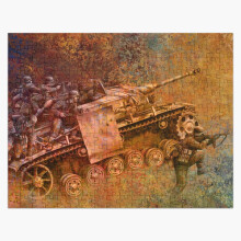 (GERMANY WW2 =2990) Jigsaw Puzzle Wooden 300-Piece for Adults Kids Seniors- Home Decor Family Activity Game Wall Art 38x26cm / 15x10inch Birthday Party Gift Toy