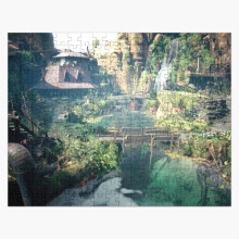 (Final Fantasy VII Remake - Aerith's House=2992) Jigsaw Puzzle Wooden 300-Piece for Adults Kids Seniors- Home Decor Family Activity Game Wall Art 38x26cm / 15x10inch Birthday Party Gift Toy