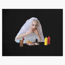 (Phoebe Bridgers Eating =2997) Jigsaw Puzzle Wooden 300-Piece for Adults Kids Seniors- Home Decor Family Activity Game Wall Art 38x26cm / 15x10inch Birthday Party Gift Toy