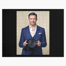 (Hugh Jackman=3321) Jigsaw Puzzle Wooden 300-Piece for Adults Kids Seniors- Home Decor Family Activity Game Wall Art 38x26cm / 15x10inch Birthday Party Gift Toy
