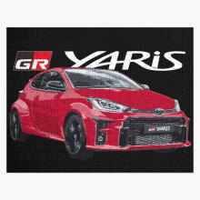 (TOYOTA GR YARIS - RED =3586) Jigsaw Puzzle Wooden 300-Piece for Adults Kids Seniors- Home Decor Family Activity Game Wall Art 38x26cm / 15x10inch Birthday Party Gift Toy