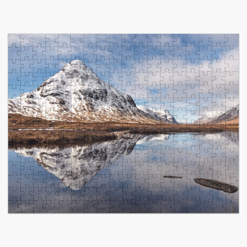 Bearlad (Glen Coe Winter Scene Scottish Highlands=3572) Jigsaw Puzzle Wooden 300-Piece For Adults Kids Seniors- Home Decor Family Activity Game Wall Art 38X26