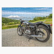 (1961 BSA 650cc Motorcycle=3807) Jigsaw Puzzle Wooden 300-Piece for Adults Kids Seniors- Home Decor Family Activity Game Wall Art 38x26cm / 15x10inch Birthday Party Gift Toy