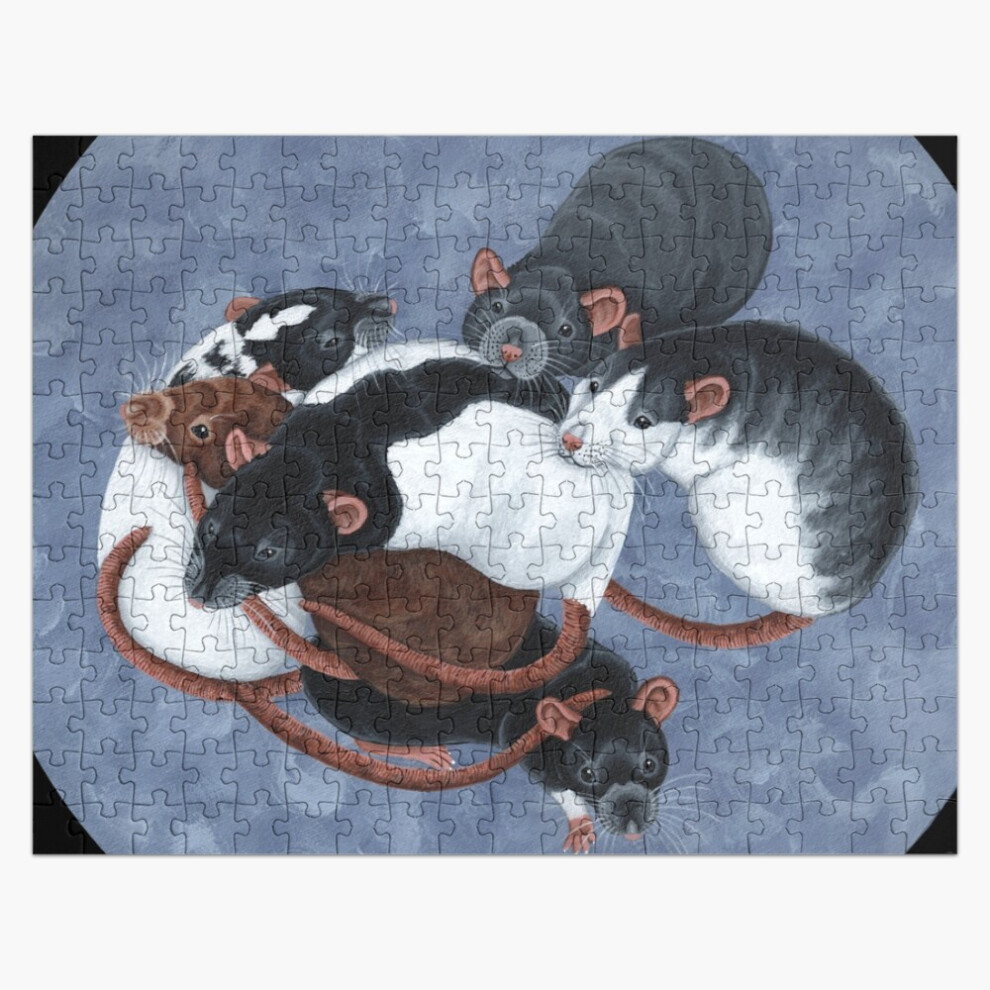 Photos - Jigsaw Puzzle / Mosaic  Jigsaw Puzzle Wooden 300-Piece for Adults Kids Seniors- Home Decor Family Activity Game Wall Art 38x26cm / 1(Rat Pile=3834)