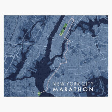 (New York City Marathon Race Course Map Finisher Gift=3658) Jigsaw Puzzle Wooden 300-Piece for Adults Kids Seniors- Home Decor Family Activity Game Wall Art 38x26cm / 15x10inch Birthday Party Gift Toy