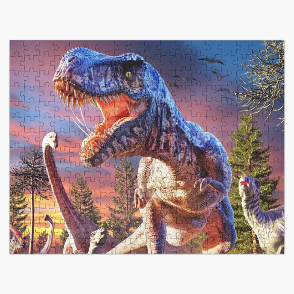 Photos - Jigsaw Puzzle / Mosaic Jigsaw Puzzle Wooden 300-Piece for Adults Kids Seniors- Home Decor Family Activity Game Wall Art 38x26cm(T-RexAttack=4136)