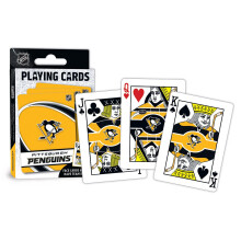 MasterPieces csaldi jtkok NHL Pittsburgh Penguins Playing Cards Hivatalos engedllyel rendelkezo jtkkrtya pakli felnotteknek, gyerekeknek