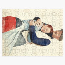 (The Quiet Man - Watercolor=4798) Jigsaw Puzzle Wooden 300-Piece for Adults Kids Seniors- Home Decor Family Activity Game Wall Art 38x26cm / 15x10inch Birthday Party Gift Toy