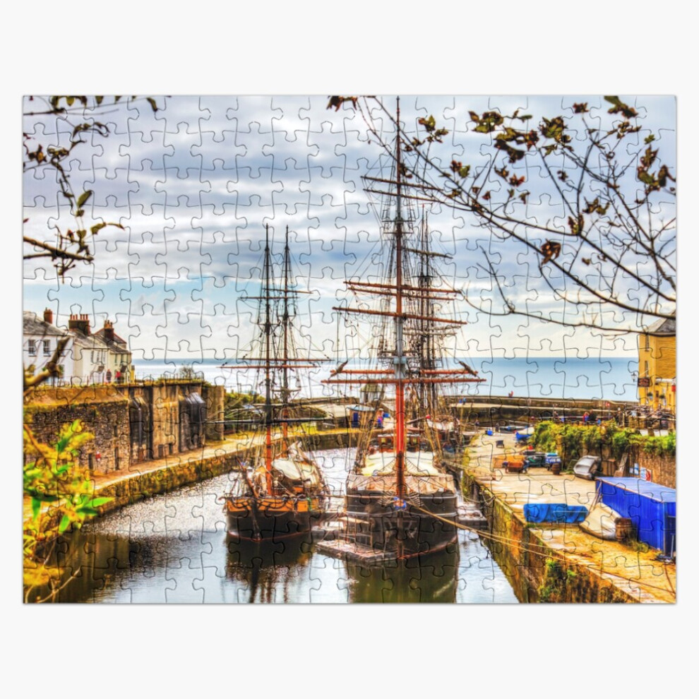 Photos - Jigsaw Puzzle / Mosaic  Jigsaw Puzzle Wooden 300-Piece for Adults Kids Seniors- Home Decor Family(Charlestown Tall Ships Harbor, Cornwall, UK=5835)