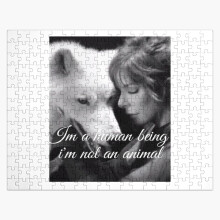 (Myléne farmer ,Im a human being i'm not an animal=5991) Jigsaw Puzzle Wooden 300-Piece for Adults Kids Seniors- Home Decor Family Activity Game Wall Art 38x26cm / 15x10inch Birthday Party Gift Toy