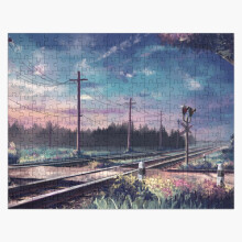 (Anime landscape aesthetic=5999) Jigsaw Puzzle Wooden 300-Piece for Adults Kids Seniors- Home Decor Family Activity Game Wall Art 38x26cm / 15x10inch Birthday Party Gift Toy