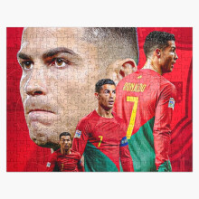 (CRISTIANO RONALDO WORLD CUP 2022=6000) Jigsaw Puzzle Wooden 300-Piece for Adults Kids Seniors- Home Decor Family Activity Game Wall Art 38x26cm / 15x10inch Birthday Party Gift Toy