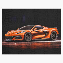 (Beautiful Bright Chevrolet Corvette Z06=6292) Jigsaw Puzzle Wooden 300-Piece for Adults Kids Seniors- Home Decor Family Activity Game Wall Art 38x26cm / 15x10inch Birthday Party Gift Toy
