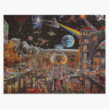 (Pink Floyd - Echoes from the Dark Side of the Moon=6299) Jigsaw Puzzle Wooden 300-Piece for Adults Kids Seniors- Home Decor Family Activity Game Wall Art 38x26cm / 15x10inch Birthday Party Gift Toy