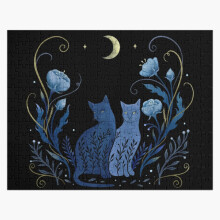 (Two Cats=6329) Jigsaw Puzzle Wooden 300-Piece for Adults Kids Seniors- Home Decor Family Activity Game Wall Art 38x26cm / 15x10inch Birthday Party Gift Toy