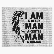(I AM A BLACK MAN DREADLOCKS GRAY=6385) Jigsaw Puzzle Wooden 300-Piece for Adults Kids Seniors- Home Decor Family Activity Game Wall Art 38x26cm / 15x10inch Birthday Party Gift Toy