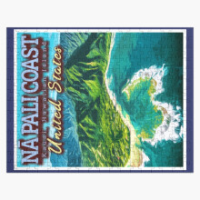 (NA PALI COAST - KAUAI ISLAND - HAWAII =6386) Jigsaw Puzzle Wooden 300-Piece for Adults Kids Seniors- Home Decor Family Activity Game Wall Art 38x26cm / 15x10inch Birthday Party Gift Toy