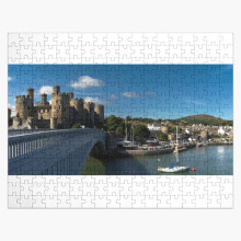 (Conwy Panorama=6392) Jigsaw Puzzle Wooden 300-Piece for Adults Kids Seniors- Home Decor Family Activity Game Wall Art 38x26cm / 15x10inch Birthday Party Gift Toy