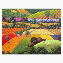 (Beautiful View - david hockney=6444) Jigsaw Puzzle Wooden 300-Piece for Adults Kids Seniors- Home Decor Family Activity Game Wall Art 38x26cm / 15x10inch Birthday Party Gift Toy
