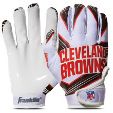Franklin Sports Cleveland Browns Jeugd NFL Voetbal Ontvanger Handschoenen - Kids Ontvanger Handschoenen - NFL Teamlogo's