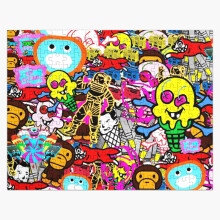 (Bathing Ape Collages=7403) Jigsaw Puzzle Wooden 300-Piece for Adults Kids Seniors- Home Decor Family Activity Game Wall Art 38x26cm / 15x10inch Birthday Party Gift Toy