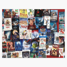 (Christmas Film Collage=7659) Jigsaw Puzzle Wooden 300-Piece for Adults Kids Seniors- Home Decor Family Activity Game Wall Art 38x26cm / 15x10inch Birthday Party Gift Toy