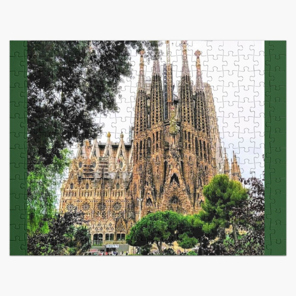 Bearlad (Barcelona's Sagrada Familia Basilica=7626) Jigsaw Puzzle Wooden 300-Piece For Adults Kids Seniors- Home Decor Family Activity Game Wall Art 38X26cm