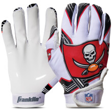 Guanti da Ricevitore NFL Tampa Bay Buccaneers per Bambini - Guanti per Ragazzi - Loghi Squadra NFL e Palmo in Silicone - Giocattolo M/L