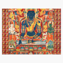 (Mandala 84 Blue Akshobhya Buddha=7780) Jigsaw Puzzle Wooden 300-Piece for Adults Kids Seniors- Home Decor Family Activity Game Wall Art 38x26cm / 15x10inch Birthday Party Gift Toy