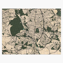 (Madrid City Map of Spain - Old Vintage=8146) Jigsaw Puzzle Wooden 300-Piece for Adults Kids Seniors- Home Decor Family Activity Game Wall Art 38x26cm / 15x10inch Birthday Party Gift Toy