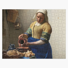 (The Milkwoman, Johannes Vermeer=8108) Jigsaw Puzzle Wooden 300-Piece for Adults Kids Seniors- Home Decor Family Activity Game Wall Art 38x26cm / 15x10inch Birthday Party Gift Toy