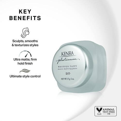 Kenra Professional Platinum Whipped Taffy 20 | Ματ Πάστα | Υψηλή Στήριξη & Υφή 1