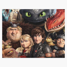 (How To Train Your Dragon 2 Movie Poster=8323) Jigsaw Puzzle Wooden 300-Piece for Adults Kids Seniors- Home Decor Family Activity Game Wall Art 38x26cm / 15x10inch Birthday Party Gift Toy