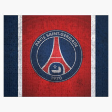 (PSG Logo 5#271022=8806) Jigsaw Puzzle Wooden 300-Piece for Adults Kids Seniors- Home Decor Family Activity Game Wall Art 38x26cm / 15x10inch Birthday Party Gift Toy