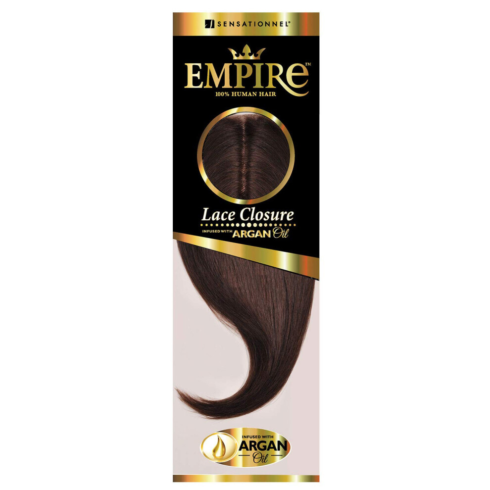 Sensationnel Empire Humanhair Lace Closure - Yaki 12 Inch 3 Way Lacepart Hand Tied Weaving Closure (27 Honeyblonde)