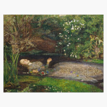 (John Everett Millais - Ophelia=9130) Jigsaw Puzzle Wooden 300-Piece for Adults Kids Seniors- Home Decor Family Activity Game Wall Art 38x26cm / 15x10inch Birthday Party Gift Toy