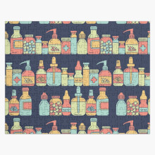 (Pharmacy bottles=9430) Jigsaw Puzzle Wooden 300-Piece for Adults Kids Seniors- Home Decor Family Activity Game Wall Art 38x26cm / 15x10inch Birthday Party Gift Toy