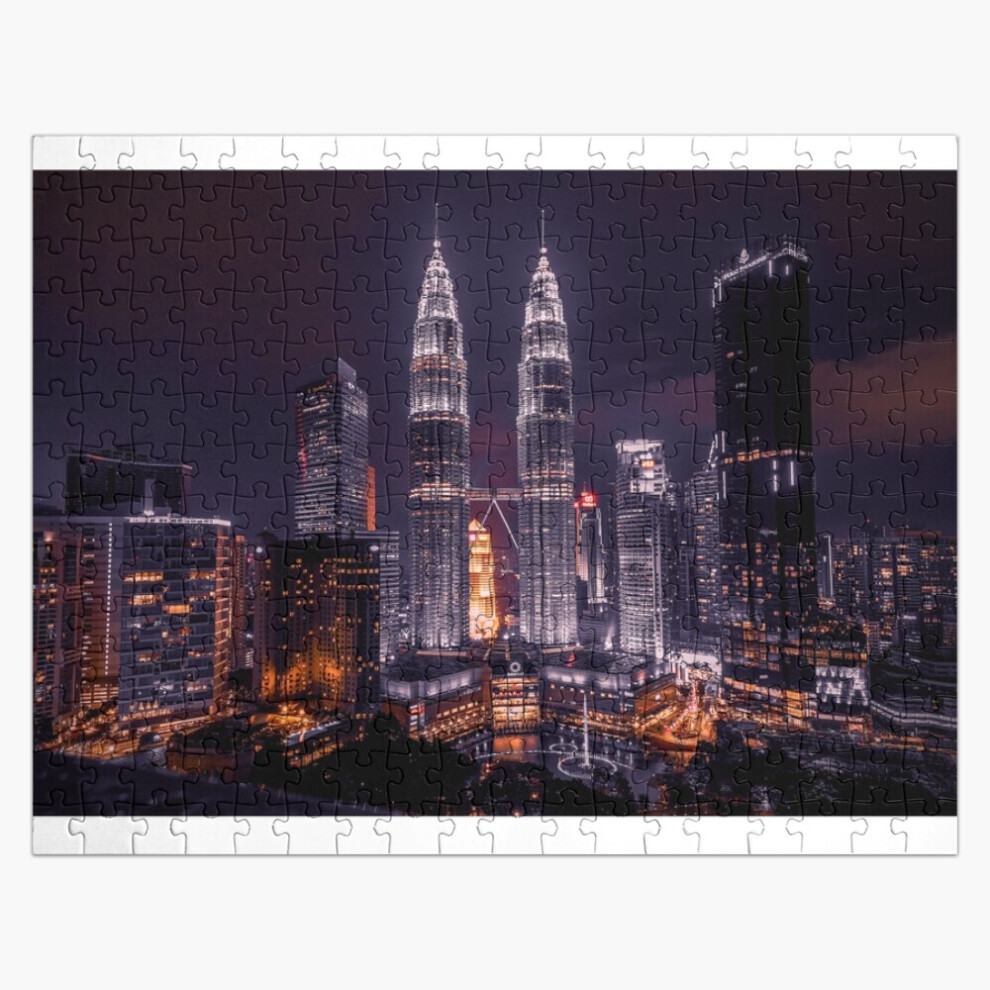Photos - Jigsaw Puzzle / Mosaic  Jigsaw Puzzle Wooden 300-Piece for Adults Kids Seniors- Home Decor Family Activity Game Wall A(Kuala Lumbur, Malaysia=9962)