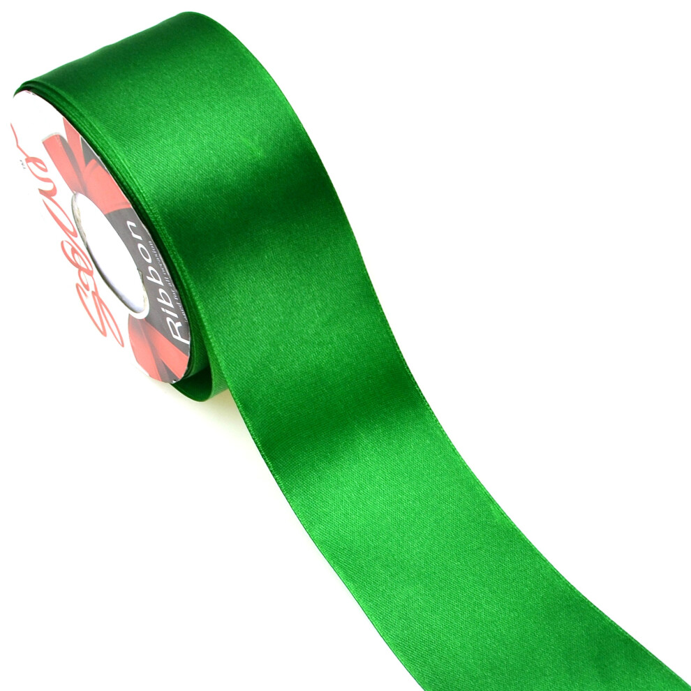 Star Qualità 5,1 Cm Larghezza Nastro Di Raso Da 22,9 M Spool| Poliestere Nastro Per Composizione Floreale, Bouquet Per Matrimoni, E Grandi Progetti Fai Da Te Artwork | Nastro Di Tessuto Non Sbiadiscono, Poliestere, Emerald Green, 2 Inch Width-image